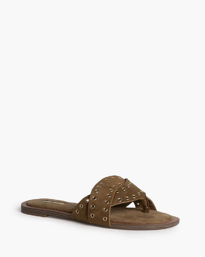 SANDALIA PLANA PALA CAMEL