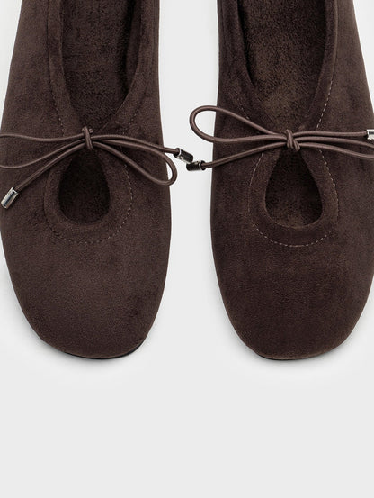 ZAPATO PLANO ESCOTE NUDO COFFEE ANTELINA