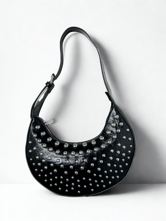 BOLSO MEDIA LUNA NEGRO