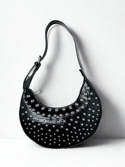 BOLSO MEDIA LUNA NEGRO