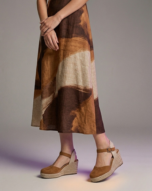 ALPARGATA CUÑA CINTURÓN KHAKI