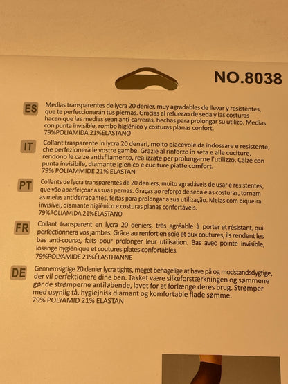 MEDIAS PANTY 20 DEN NEGRAS