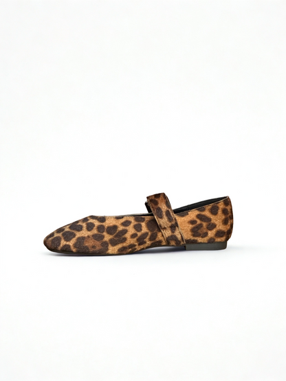 ZAPATO PLANO AMAYA HEBILLA LEOPARDO