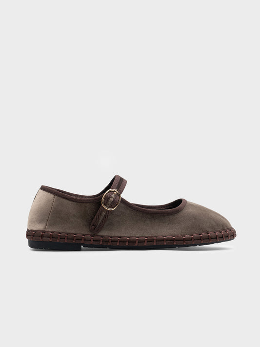 MERCEDITAS MIREIA TERCIOPELO DK.KHAKI
