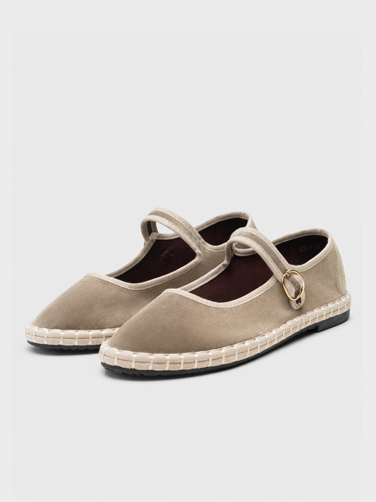 MERCEDITAS MIREIA TERCIOPELO BEIGE