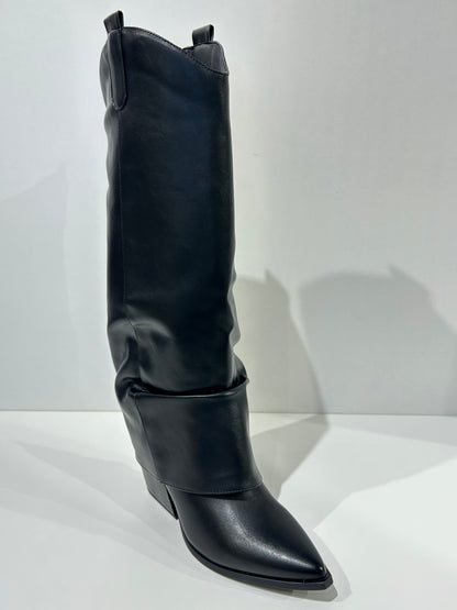 BOTA MERCEDES POLAINA COWBOY BLACK