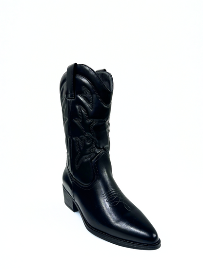 BOTA LAURA COWBOY BLACK
