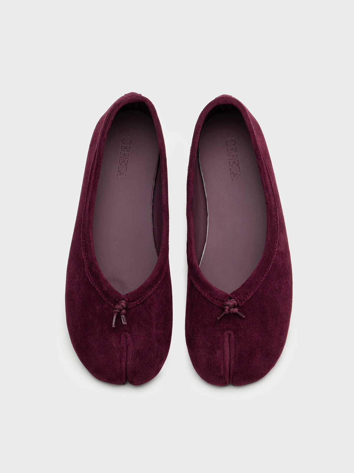BAILARINAS PLANAS TABI NUDO ANTELINA BURGUNDY