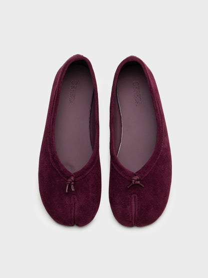 BAILARINAS PLANAS TABI NUDO ANTELINA BURGUNDY