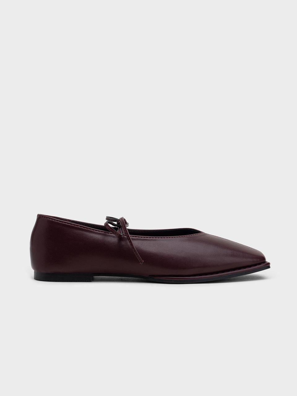 ZAPATO CORDONES PUNTA CUADRADA WINE