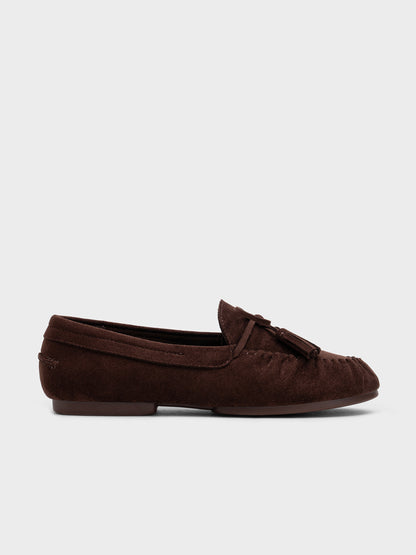 MOCASIN ARRUGADO BORLAS BROWN