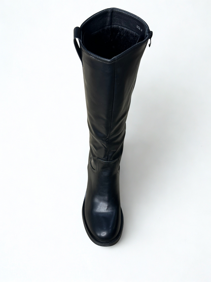 BOTA LUNA ALTA TACÓN NEGRO