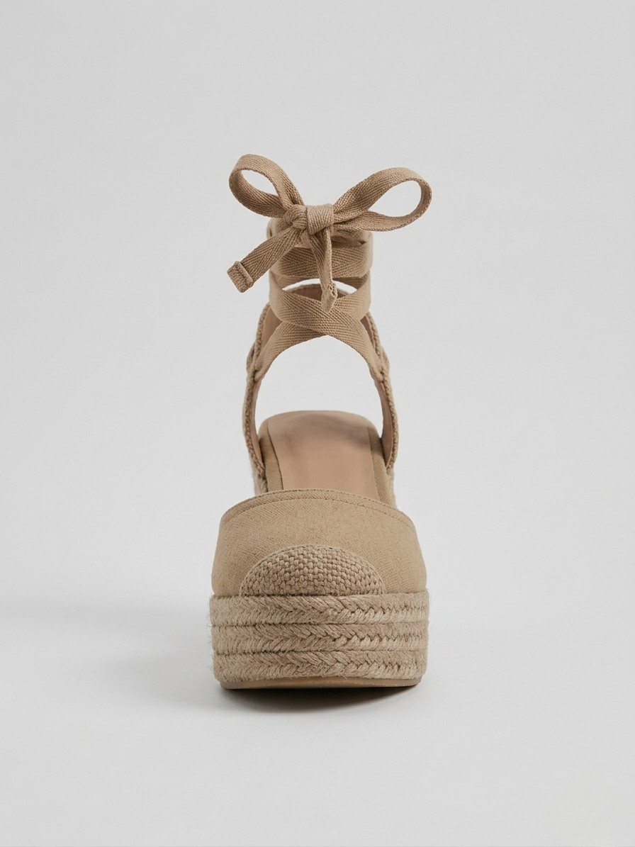 ALPARGATA CUÑA ALTA KHAKI