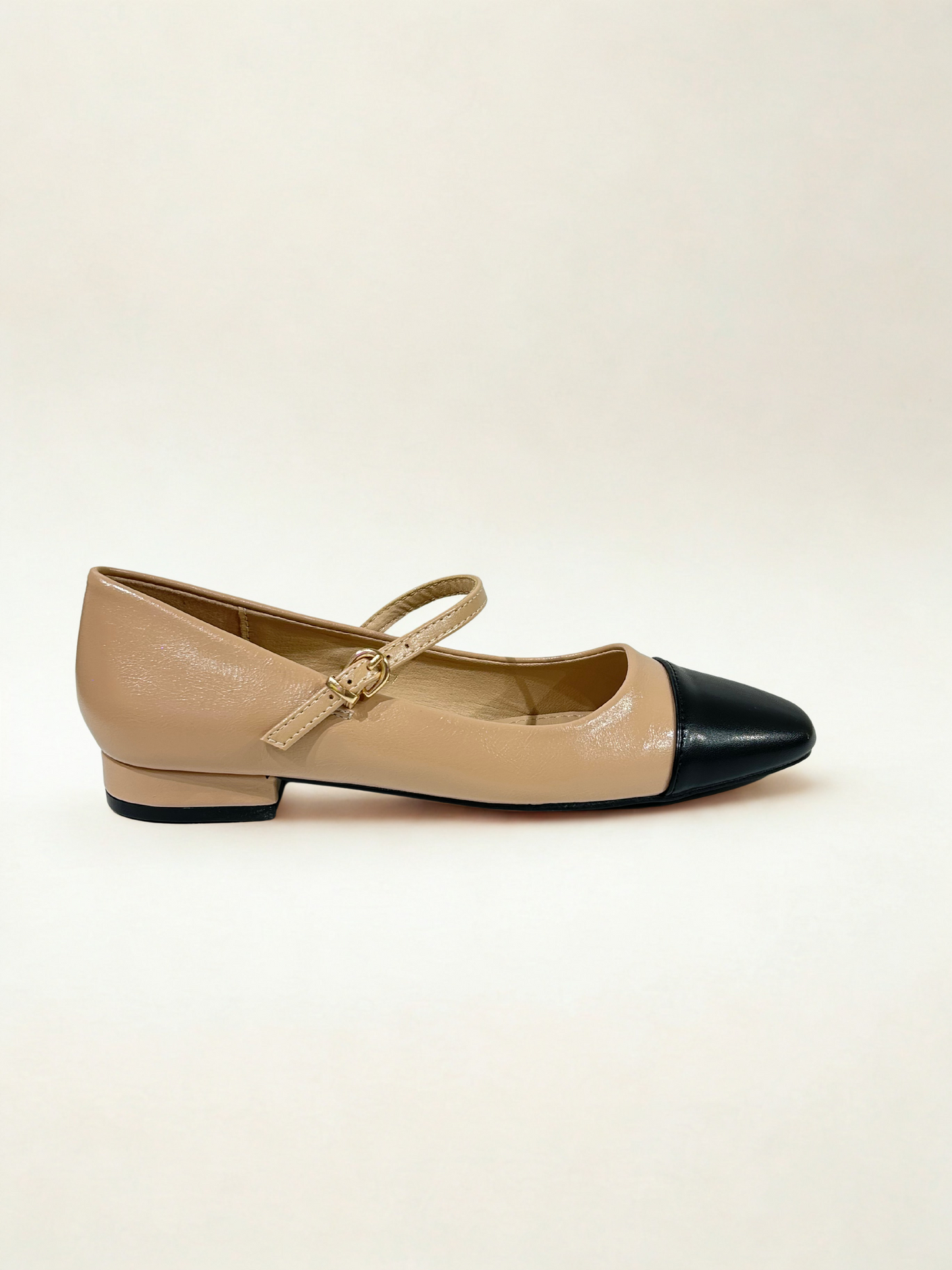ZAPATO PLANO LADY KHAKI/BLACK