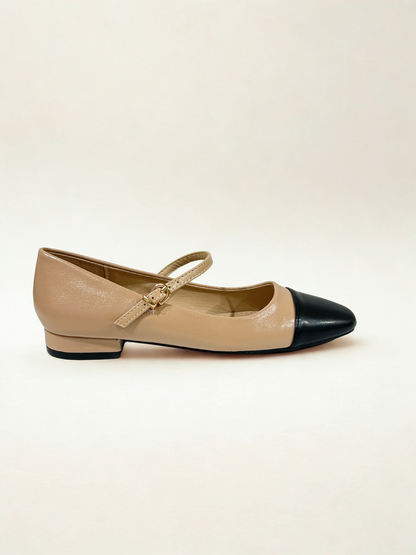 ZAPATO PLANO LADY KHAKI/BLACK
