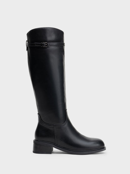 BOTA ALTA HIPICA TACON MEDIO BLACK