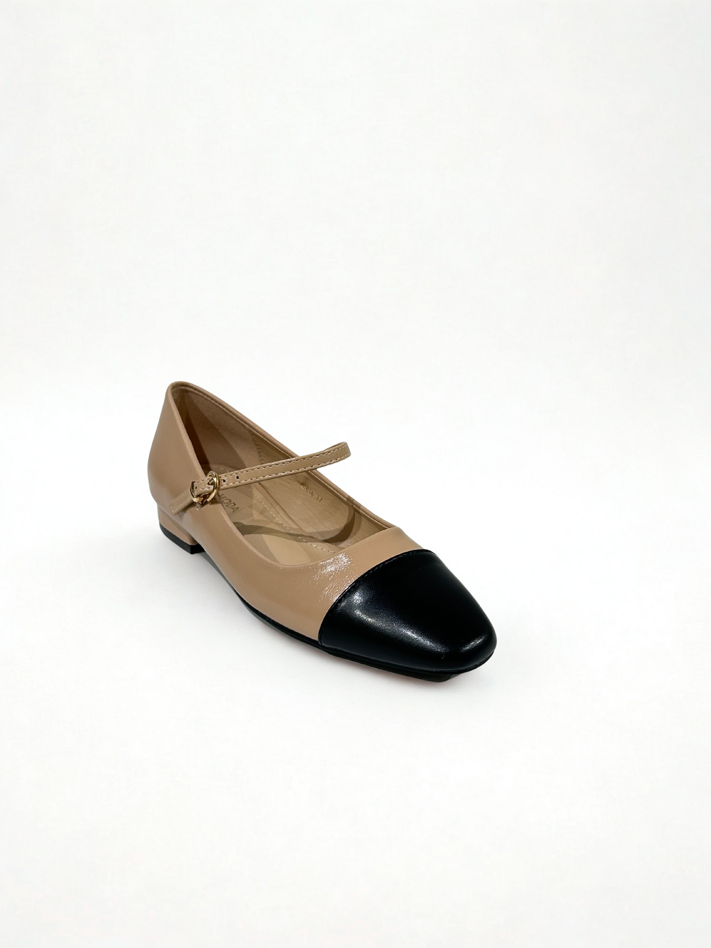 ZAPATO PLANO LADY KHAKI/BLACK