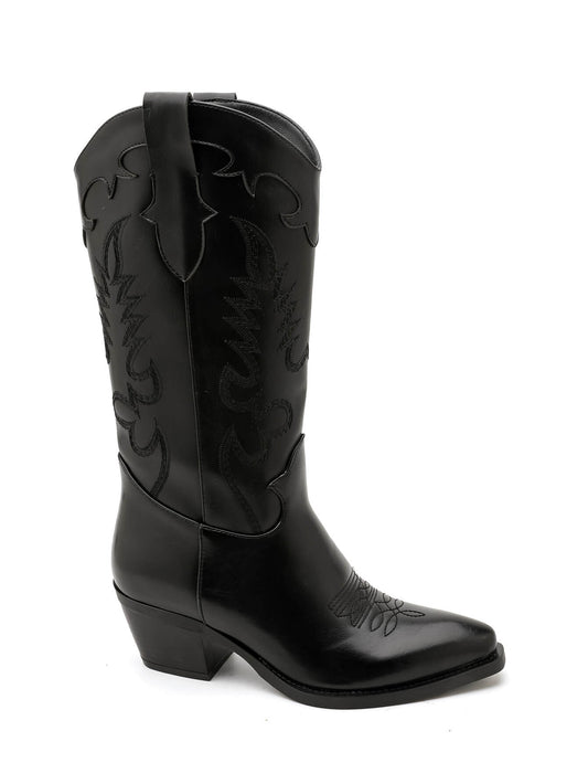 BOTA COWBOY BORDADO BLACK