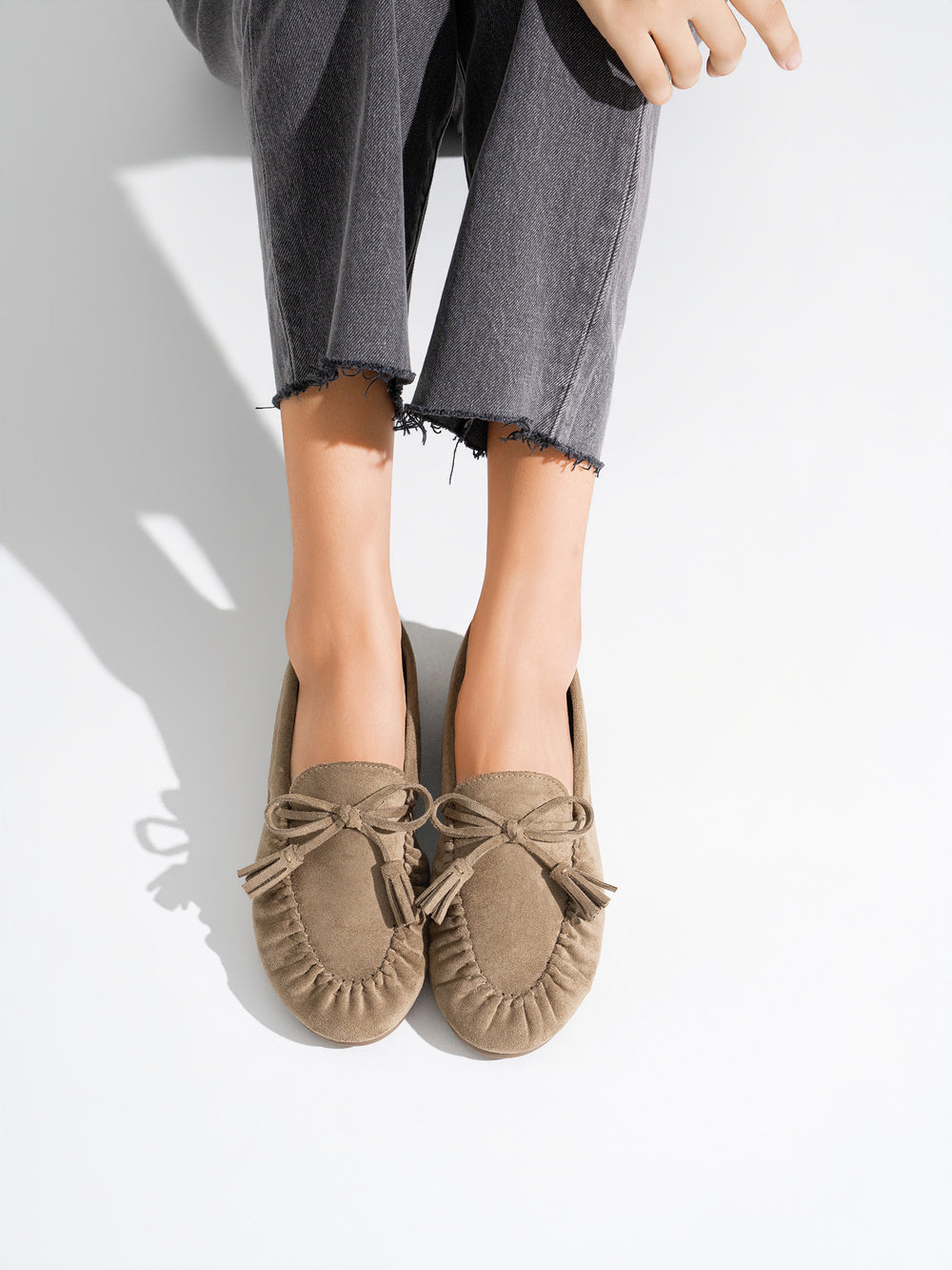 MOCASIN ARRUGADO BORLAS KHAKI