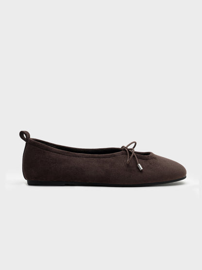 ZAPATO PLANO ESCOTE NUDO COFFEE ANTELINA