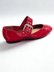 ZAPATO PLANO SILVANA HEBILLA GRANATE