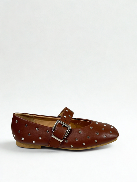 ZAPATO PLANO ROMA CAMEL