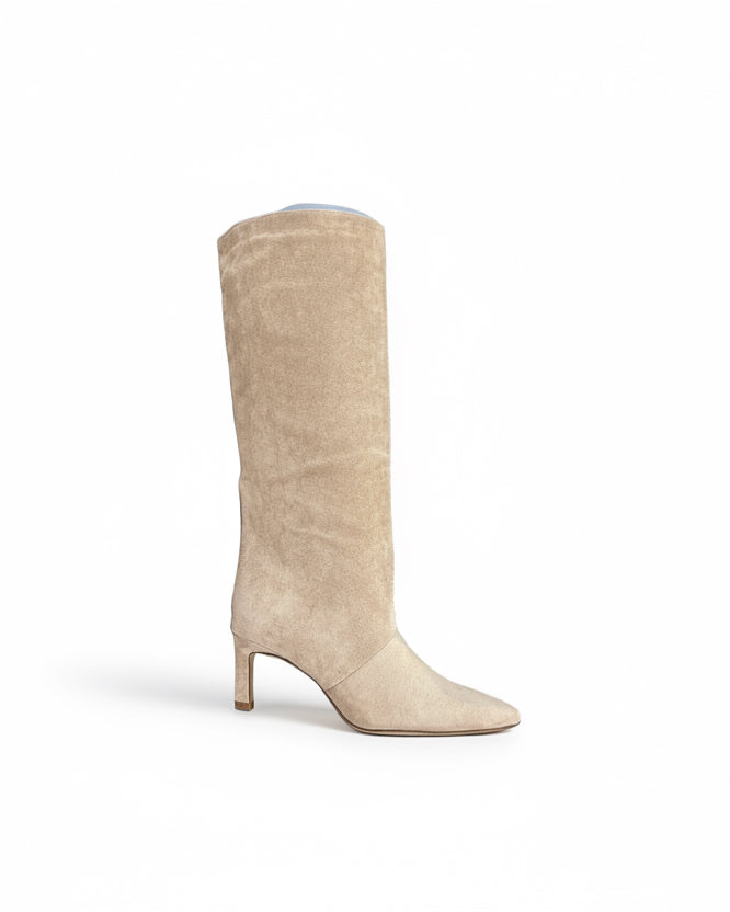 BOTA DIVA TACÓN KHAKI