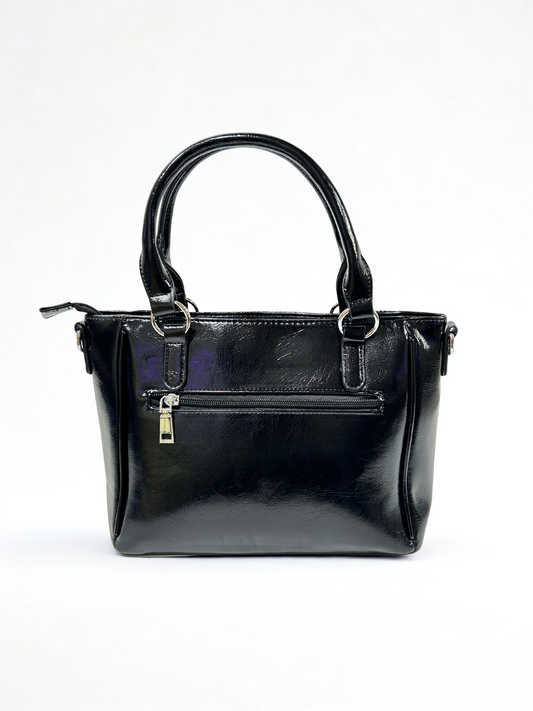 BOLSO CUADRADO TACHUELAS NEGRO