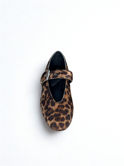 ZAPATO PLANO AMAYA HEBILLA LEOPARDO