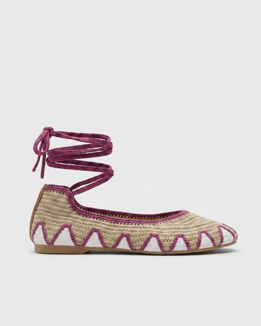 BAILARINA CROCHET ROMANA KHAKI/PURPLE