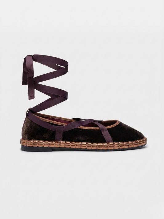 MERCEDITAS CARMEN CINTA TERCIOPELO BROWN