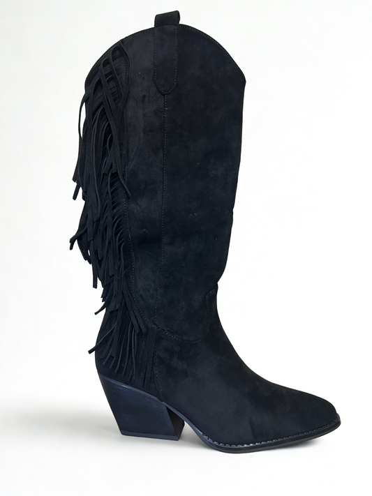 BOTA MALENA FLECOS NEGRO