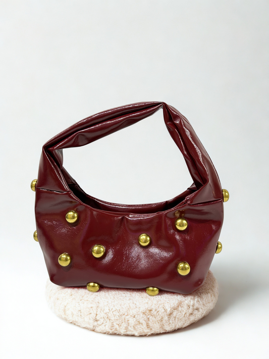 BOLSO BORLAS GRANATE