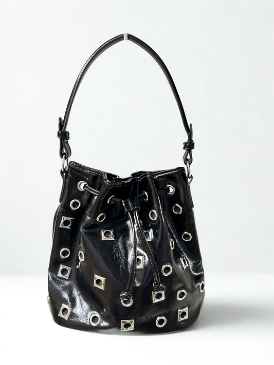 BOLSO BOMBONERA HOMBRO NEGRO