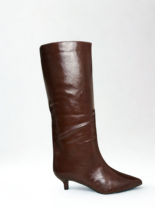 BOTA ARLET TACÓN KITTEN BROWN