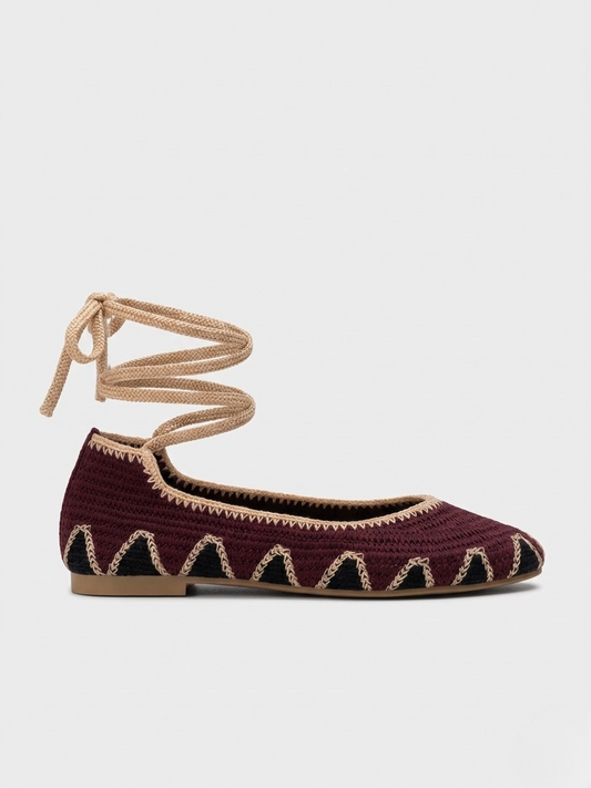 BAILARINA CROCHET ROMANA WINE BLACK