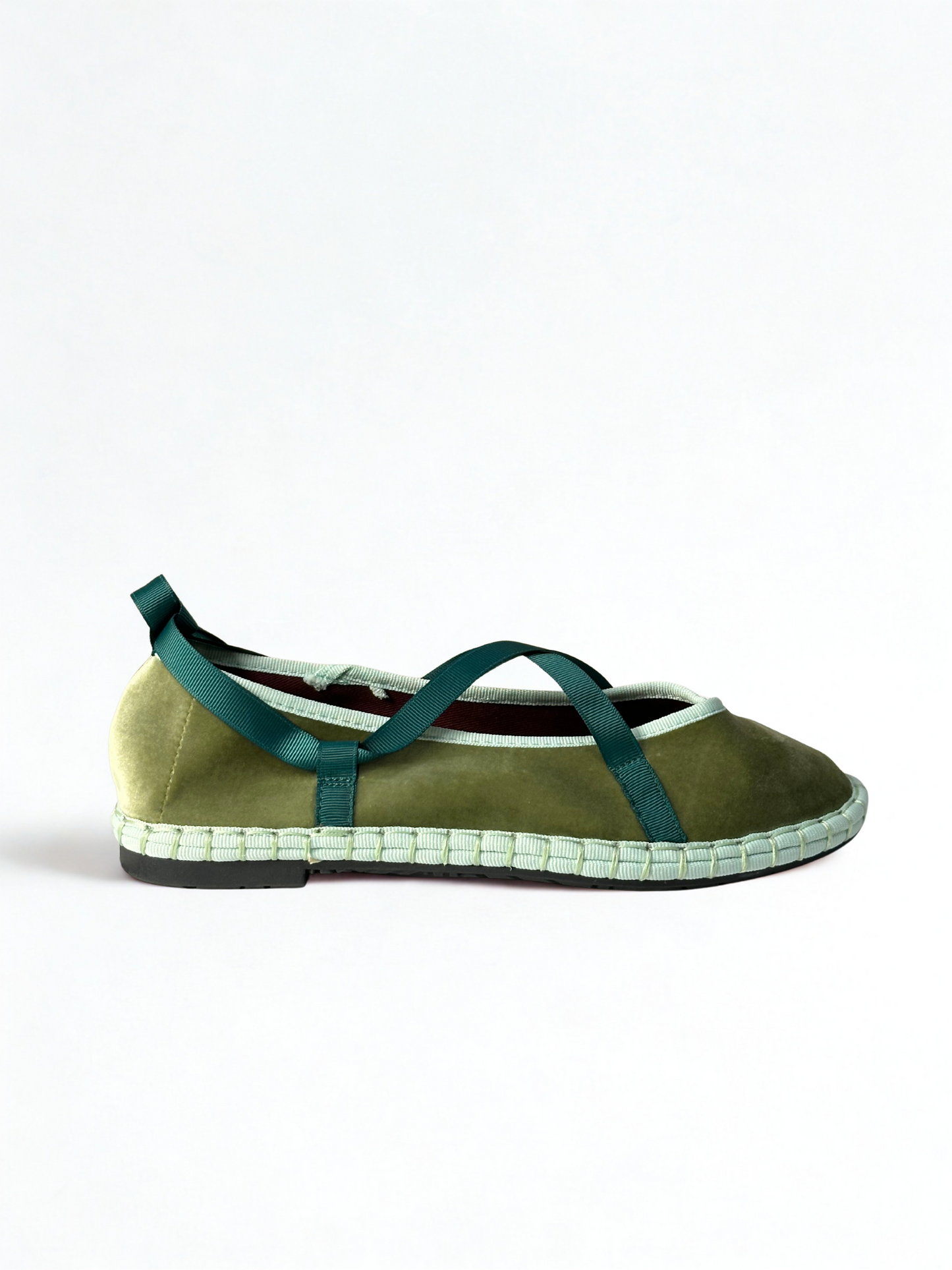 MERCEDITAS CARMEN CINTA TERCIOPELO VERDE OLIVA