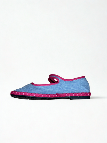 MERCEDITAS TAMARA TEXTIL JEANS/FUCCIA