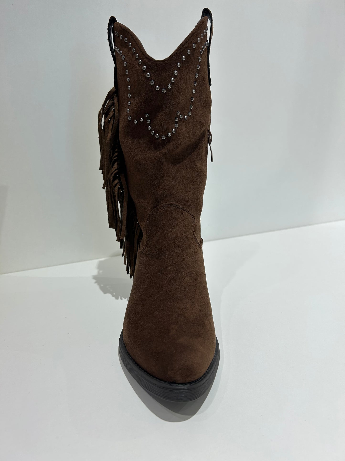 BOTA COWBOY DIANA FLECOS MARRÓN