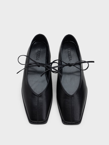 ZAPATO CORDONES PUNTA CUADRADA BLACK