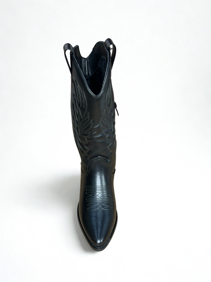 BOTA COWBOY LEIRE NEGRA