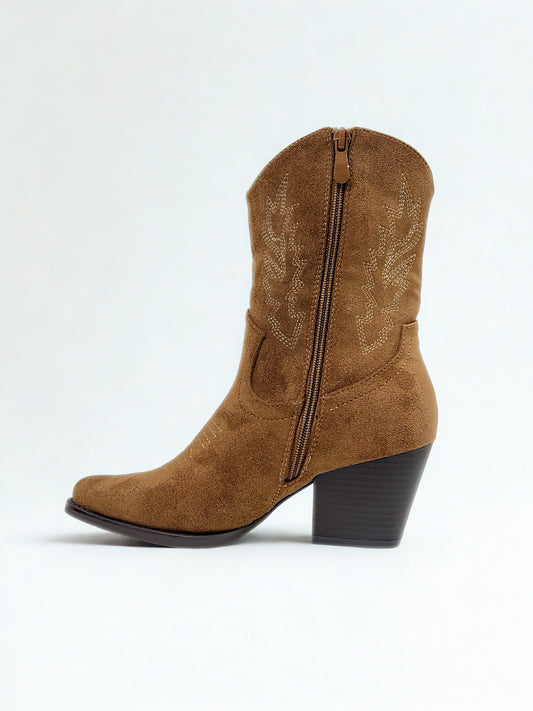 BOTÍN COWBOY KAROL CARAMEL