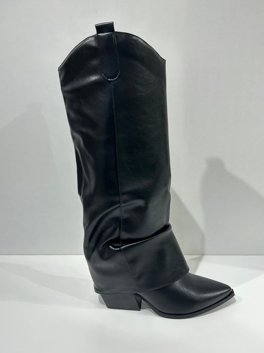 BOTA MERCEDES POLAINA COWBOY BLACK