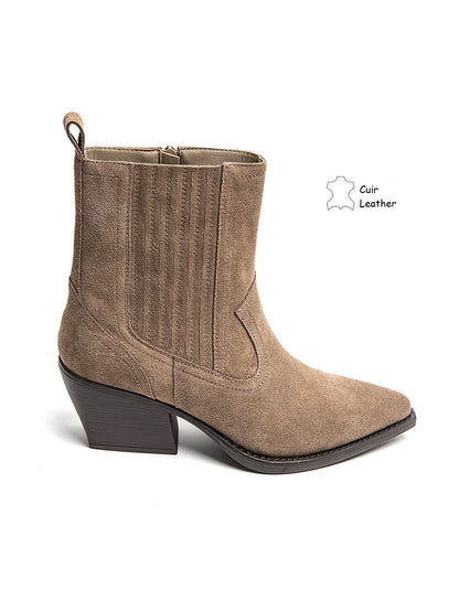 BOTÍN CHELSEA PIEL KHAKI