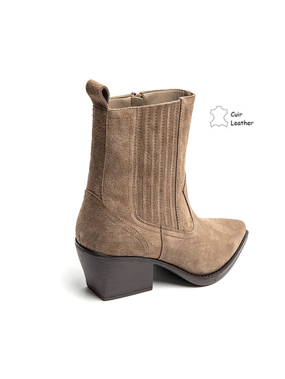 BOTÍN CHELSEA PIEL KHAKI