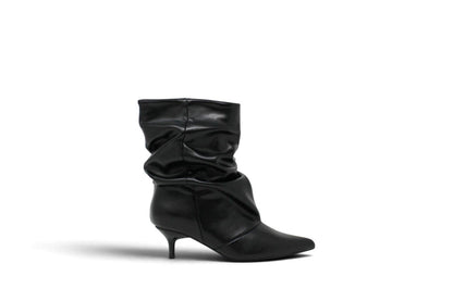 BOTÍN SLOUCHY TACÓN KITTEN NK NEGRO PU