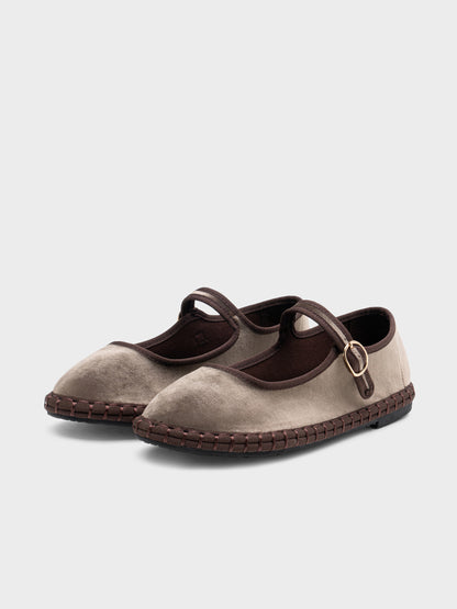 MERCEDITAS MIREIA TERCIOPELO DK.KHAKI