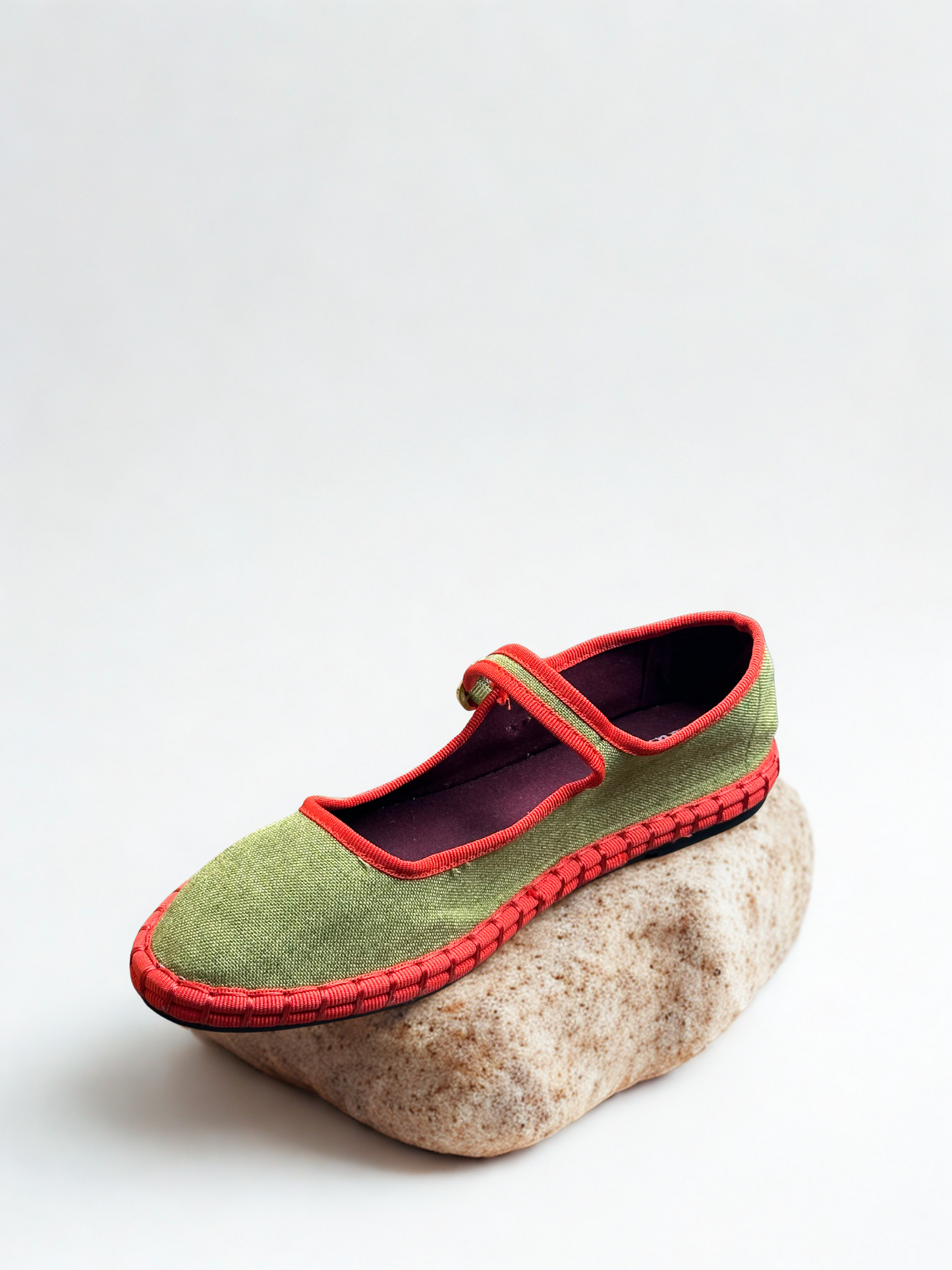 MERCEDITAS TAMARA TEXTIL GRASS GREEN/RED