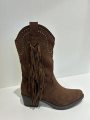 BOTA COWBOY DIANA FLECOS MARRÓN