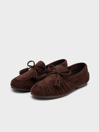 MOCASIN ARRUGADO BORLAS BROWN